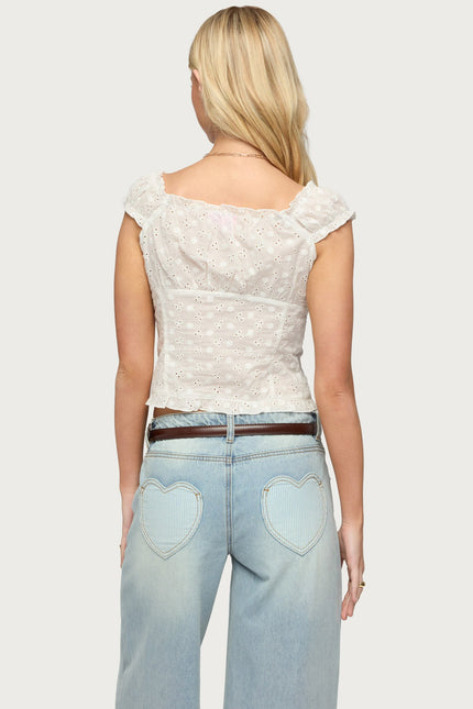 Dolsy Button Up Top - White