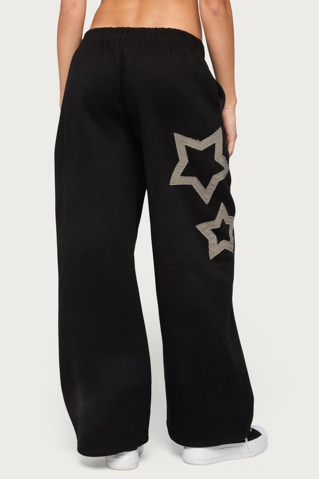 Starly Straight Leg Sweatpants - Black