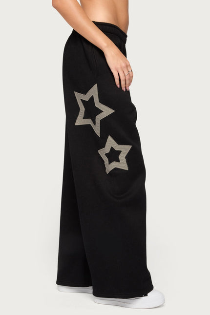 Starly Straight Leg Sweatpants - Black