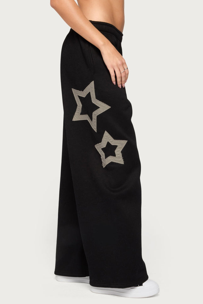 Starly Straight Leg Sweatpants - Black