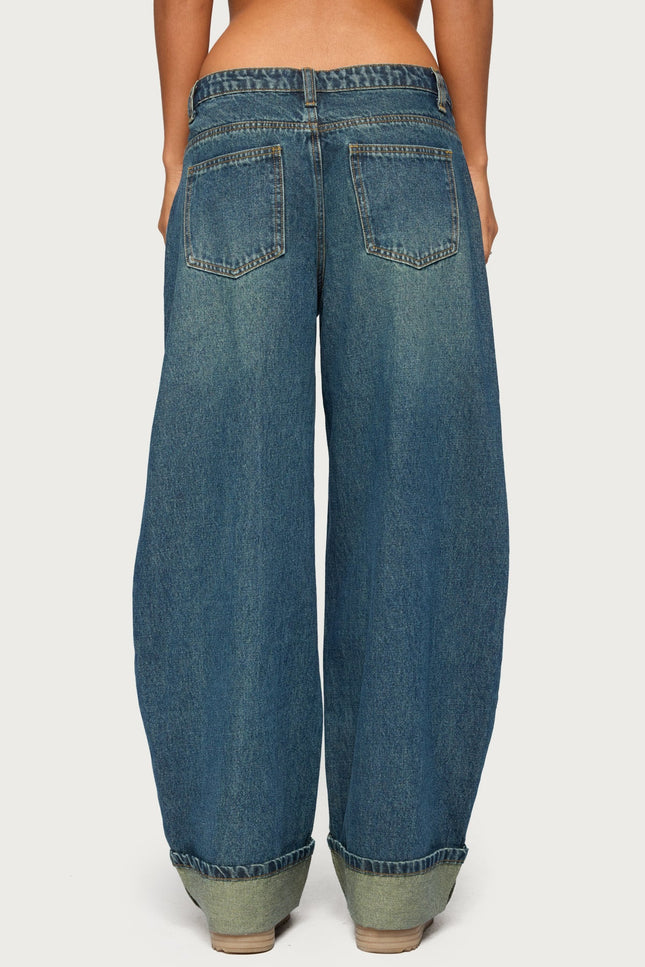 Kella Low Rise Baggy Jeans - Twilight Blue