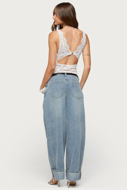 Araura Lace Velvet Floral Top - White