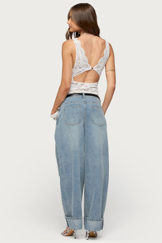 Araura Lace Velvet Floral Top - White