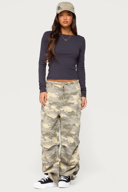 Savi Boat Neck Long Sleeve Top - Navy