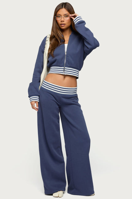 Eloura Stripey Sweatpants - Navy
