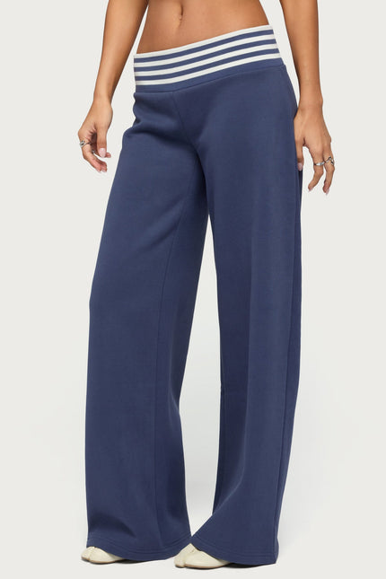 Eloura Stripey Sweatpants - Navy