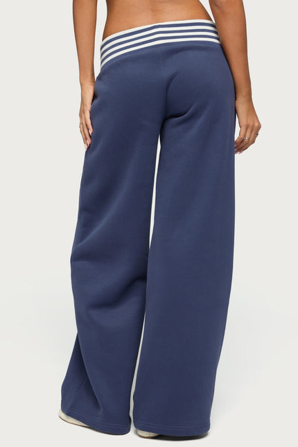 Eloura Stripey Sweatpants - Navy