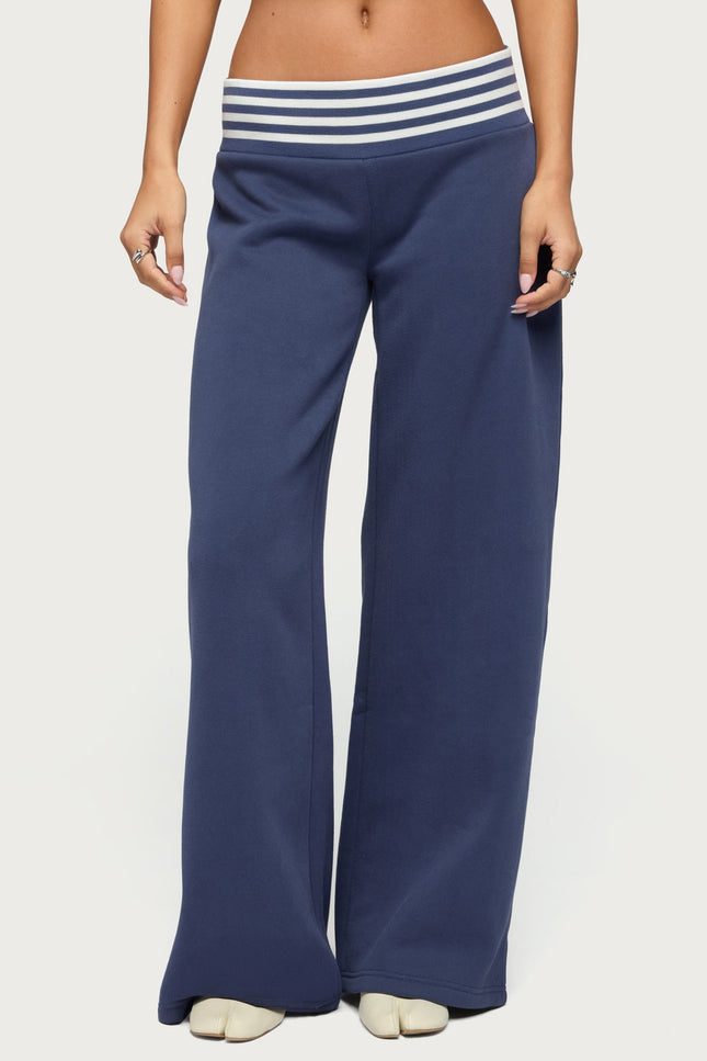 Eloura Stripey Sweatpants - Navy