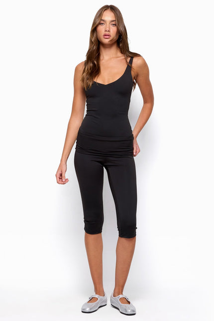Alondra V Neck Bodysuit - Black