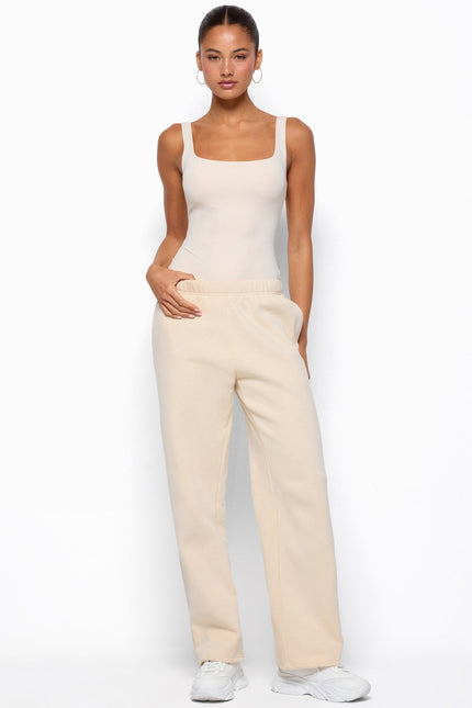 Liona Square Neck Bodysuit - Beige