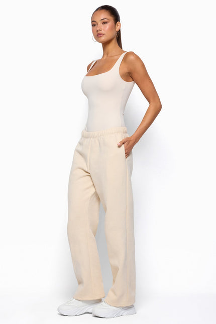 Liona Square Neck Bodysuit - Beige