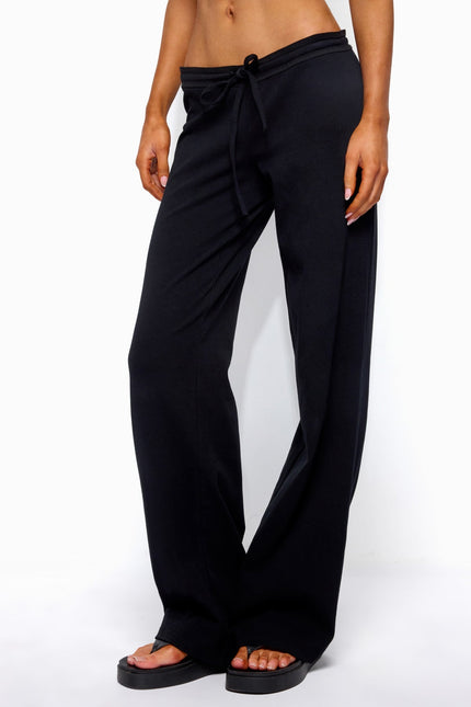 Claudia Straight Leg Pants - Black