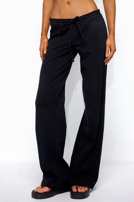 Claudia Straight Leg Pants - Black