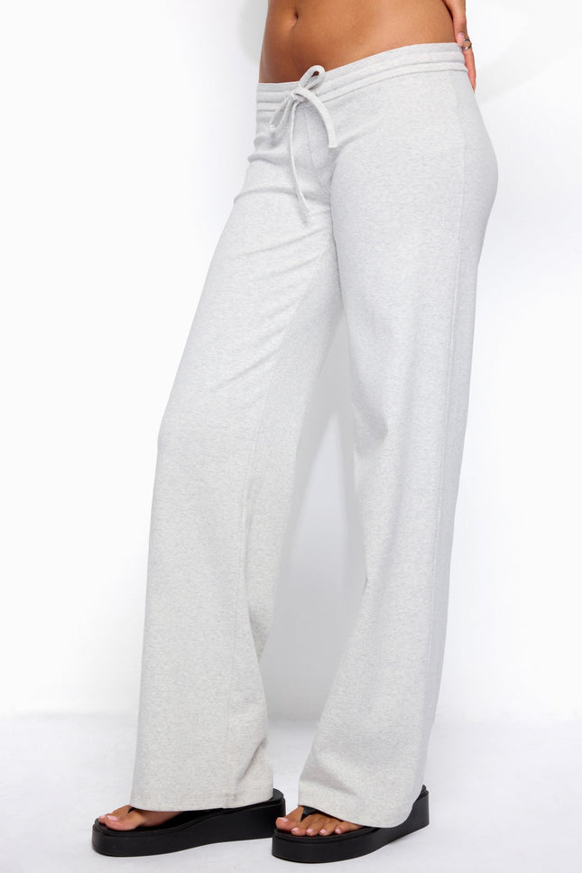Claudia Straight Leg Pants - Gray Melange