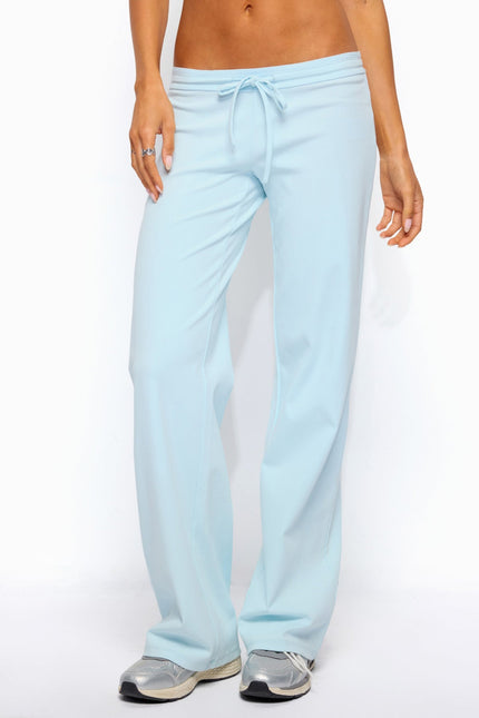 Claudia Straight Leg Pants - Light Blue
