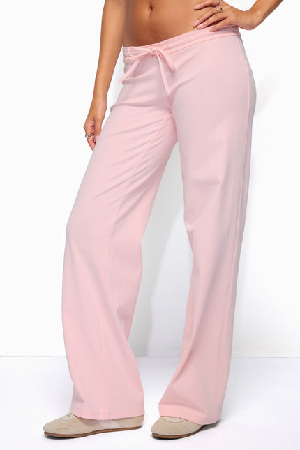 Claudia Straight Leg Pants - Light Pink