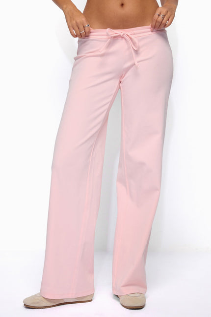 Claudia Straight Leg Pants - Light Pink