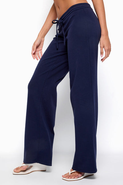 Claudia Straight Leg Pants - Navy