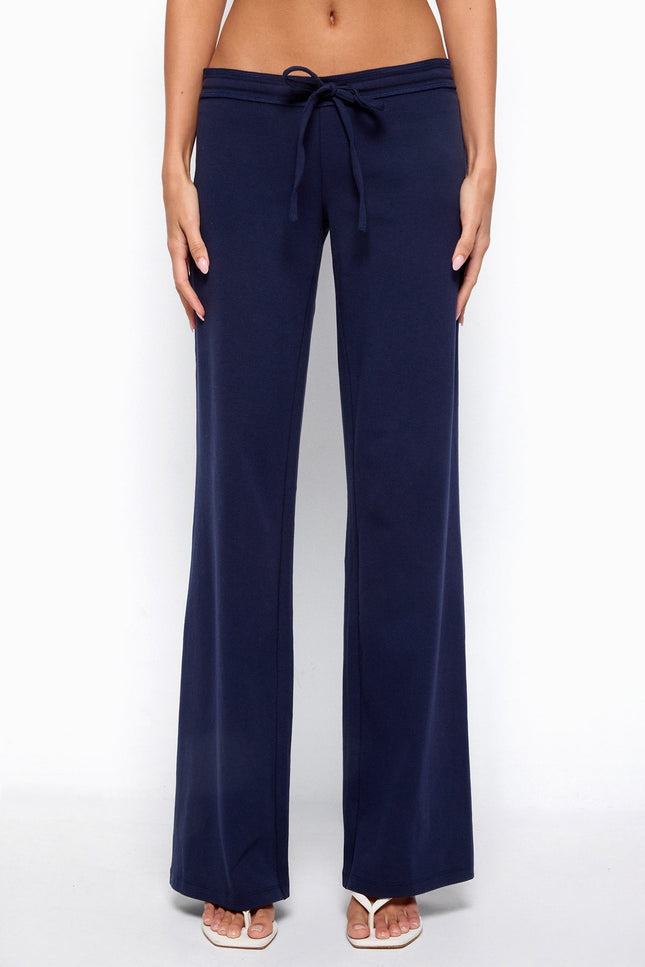 Claudia Straight Leg Pants - Navy