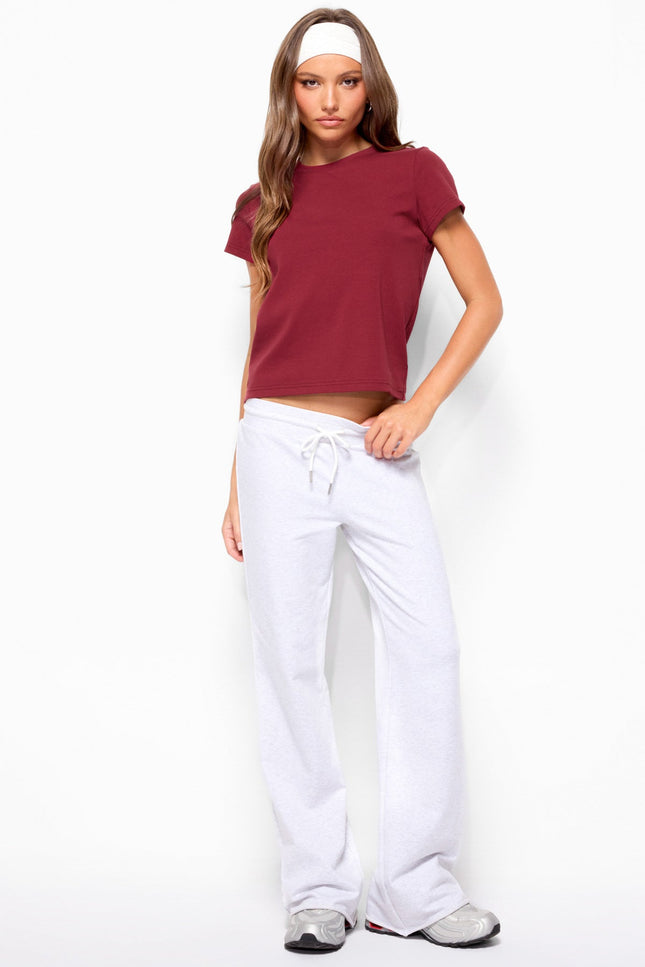 Perfect Basic T Shirt - Burgundy