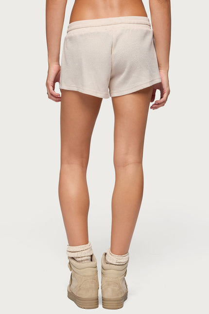Baila Waffle Shorts - Stone