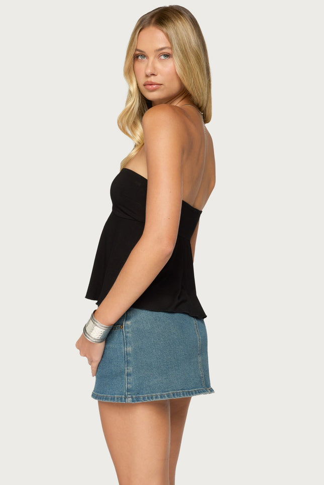 Nikita Strapless Cutout Top - Black