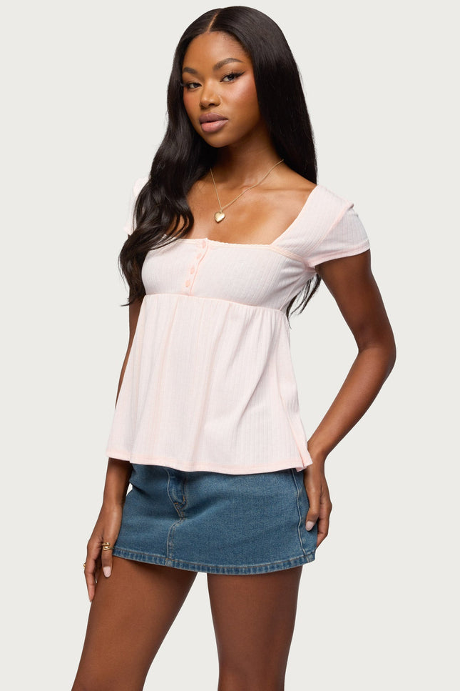 Bette Pointelle Babydoll Top