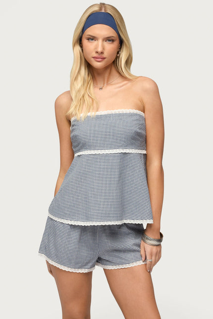 Ellie Lacey Ginghman Strapless Top