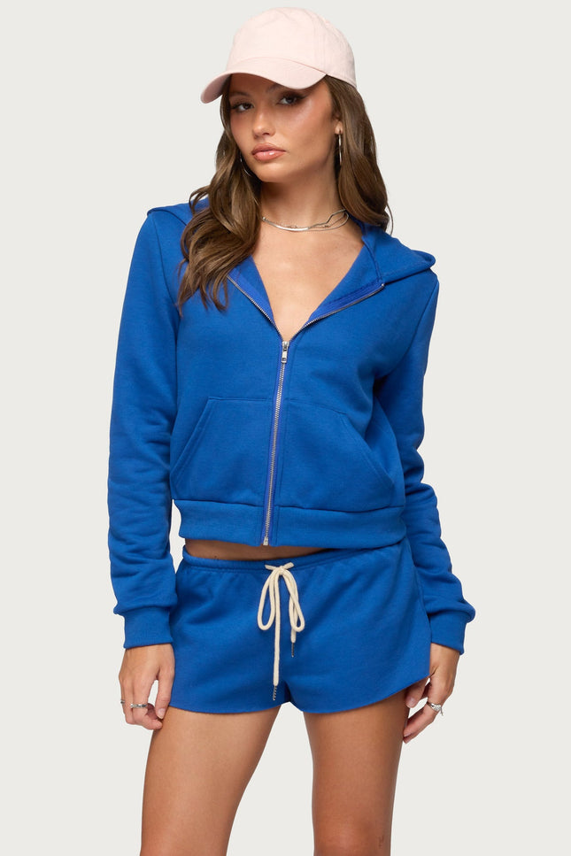 Lynette Zip Up Hoodie - Blue