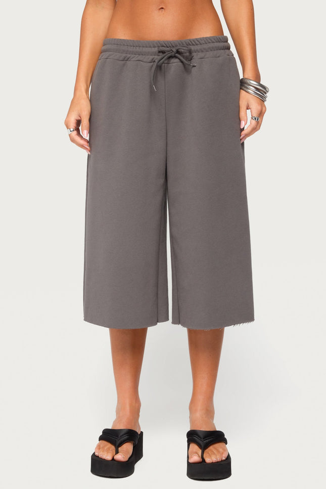 Amika Oversized Bermuda Shorts - Dark Gray