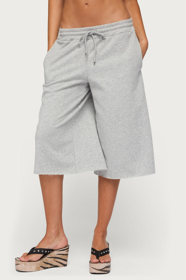 Amika Oversized Bermuda Shorts - Gray Melange