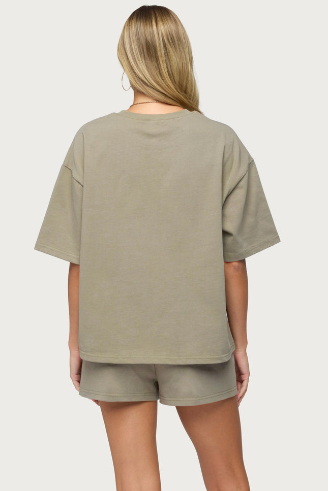 Cecilia Oversized T Shirt - Olive
