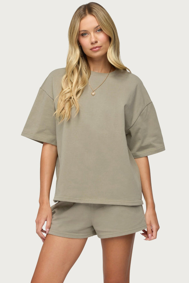 Cecilia Oversized T Shirt - Olive