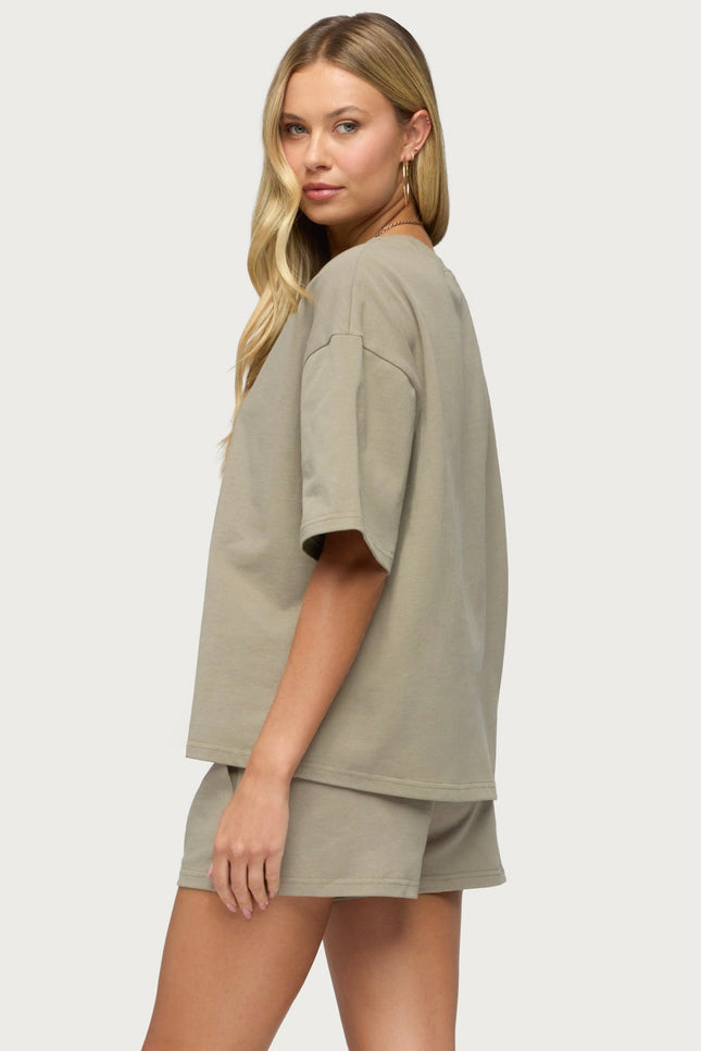 Cecilia Oversized T Shirt - Olive