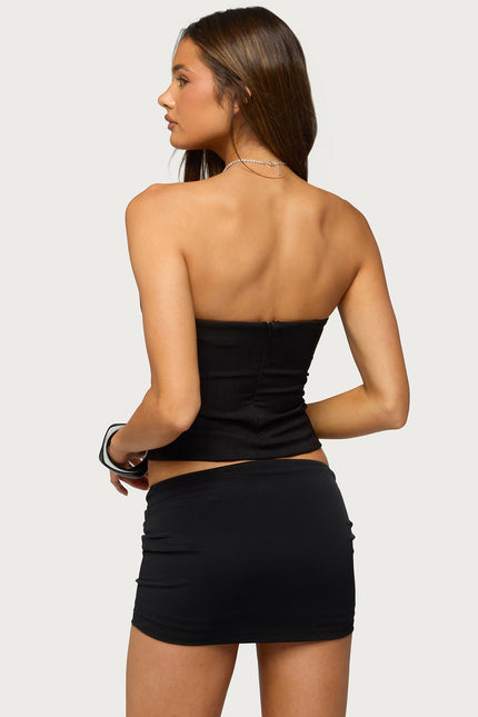 Beckett Strapless Sweetheart Top - Black