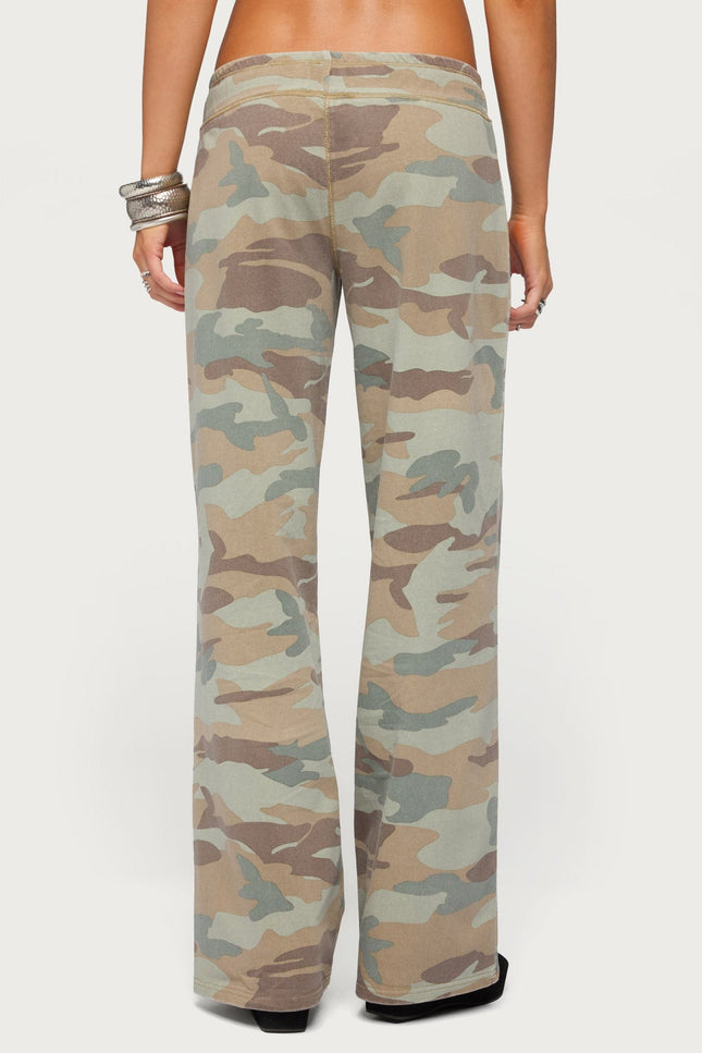 Kenan Straight Leg Camo Sweatpants - Sage
