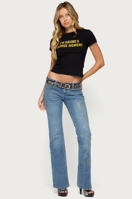 Blonde Moment T Shirt - Black