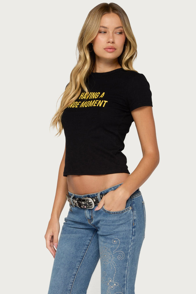 Blonde Moment T Shirt - Black