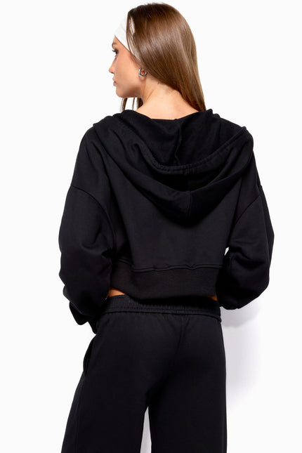 Byrdi Zip Up Hoodie - Black