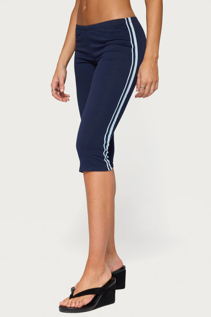 Danie Stripey Capri Leggings