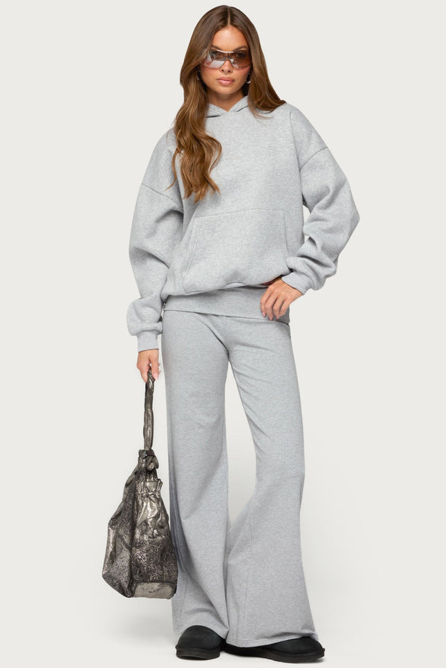 Angel Energy Sequin Foldover Pants - Gray Melange