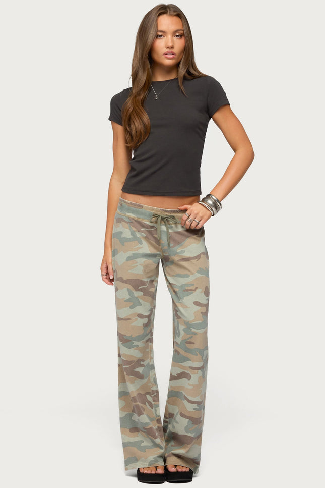 Kenan Straight Leg Camo Sweatpants - Sage