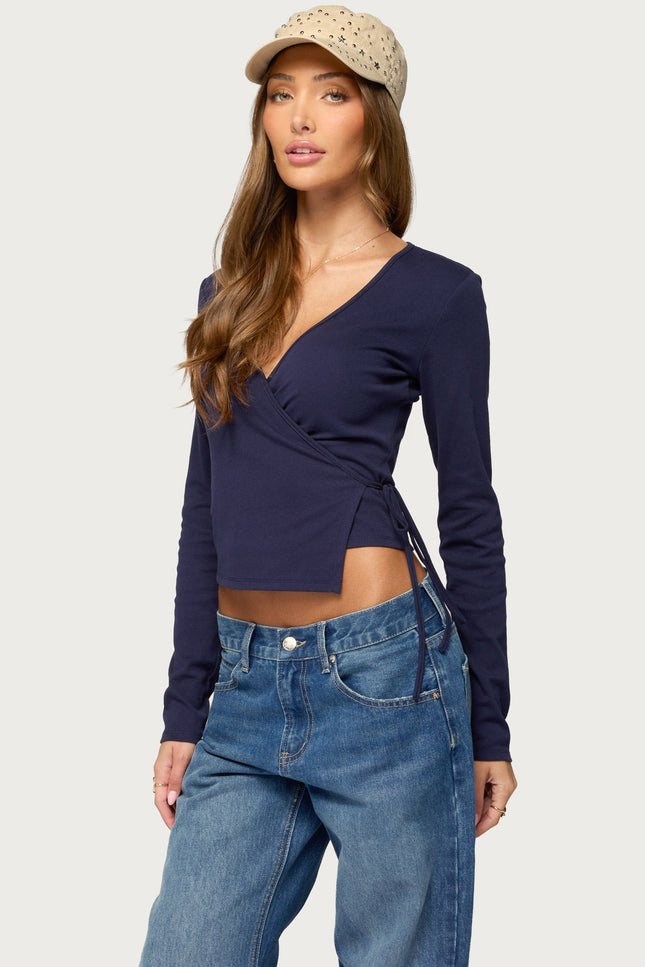 Fonteyn Wrap Top - Navy