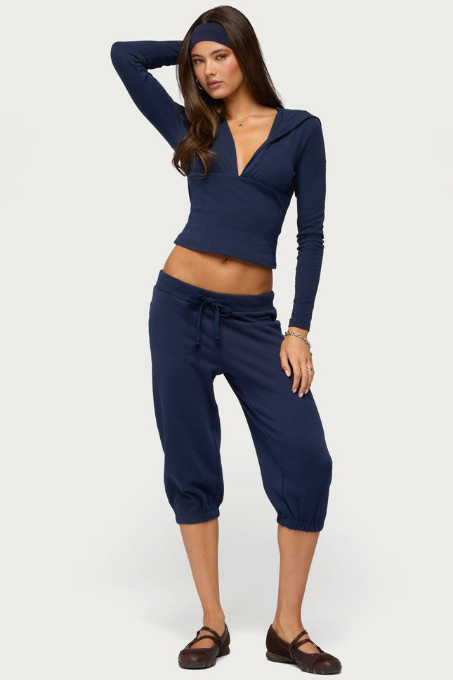 Deana Capri Sweatpants - Navy