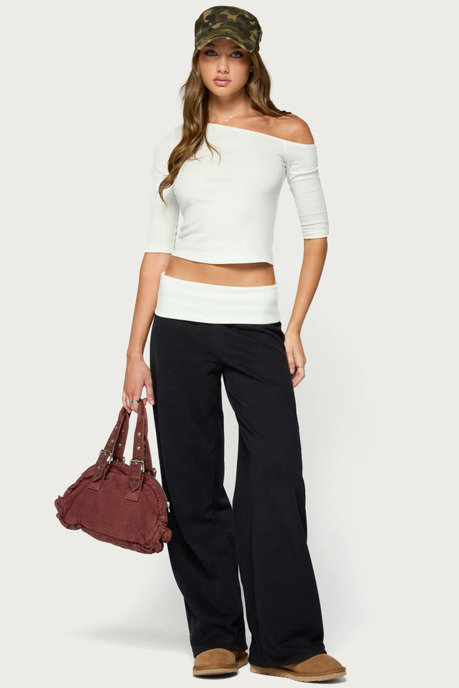 Abie Off Shoulder Three-Quarter Sleeve Top