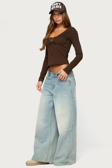 Saela Lacey Long Sleeve Top