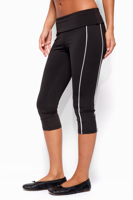 Halleigh Stripey Foldover Capri Pants