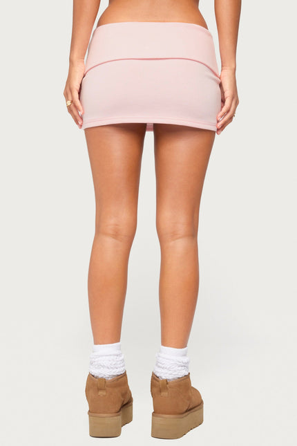 Cello Foldover Mini Skirt