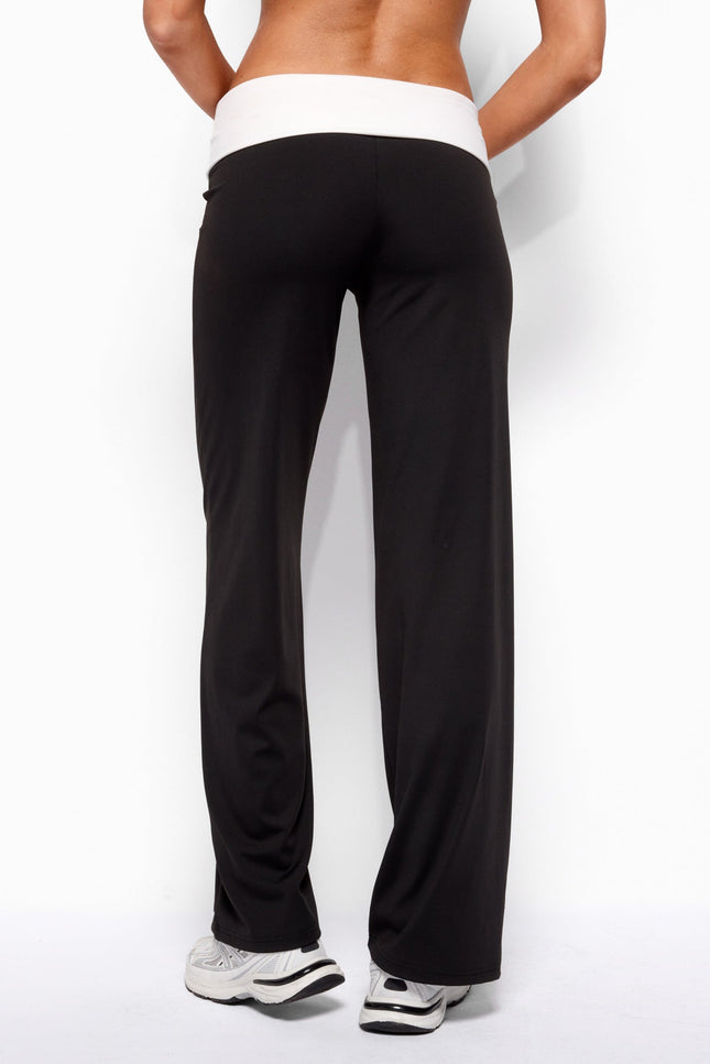 Reyna Contrast Foldover Pants