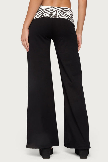 Kylee Zebra Foldover Pants